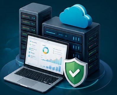 Infraestructura de hosting empresarial, servidores, nube y seguridad