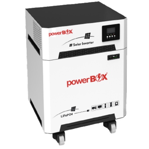 [INV-HBP30-3024LV] Inversor Solar powerBOX Arturito 3000W, 120VAC Monofásico, Batería LiFePO4 de 25,6V 280Ah/7168Wh con Kit Wi-Fi